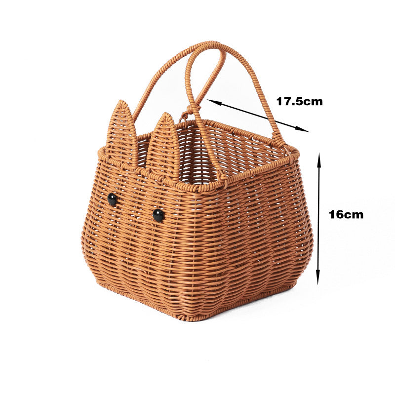 Playful Fish-Shaped Woven Storage Basket Bowlift