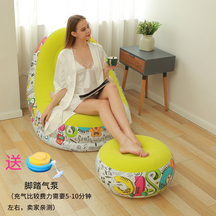 Women Inflatable Comfort Sofa with Ergonomic Backrest Bowlift