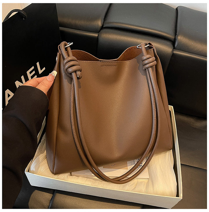 Minimalist Faux Leather Hobo Bag Bowlift