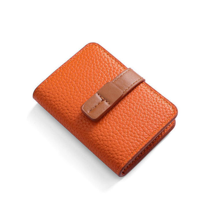Textured Leather Cardholder Wallet Bowlift