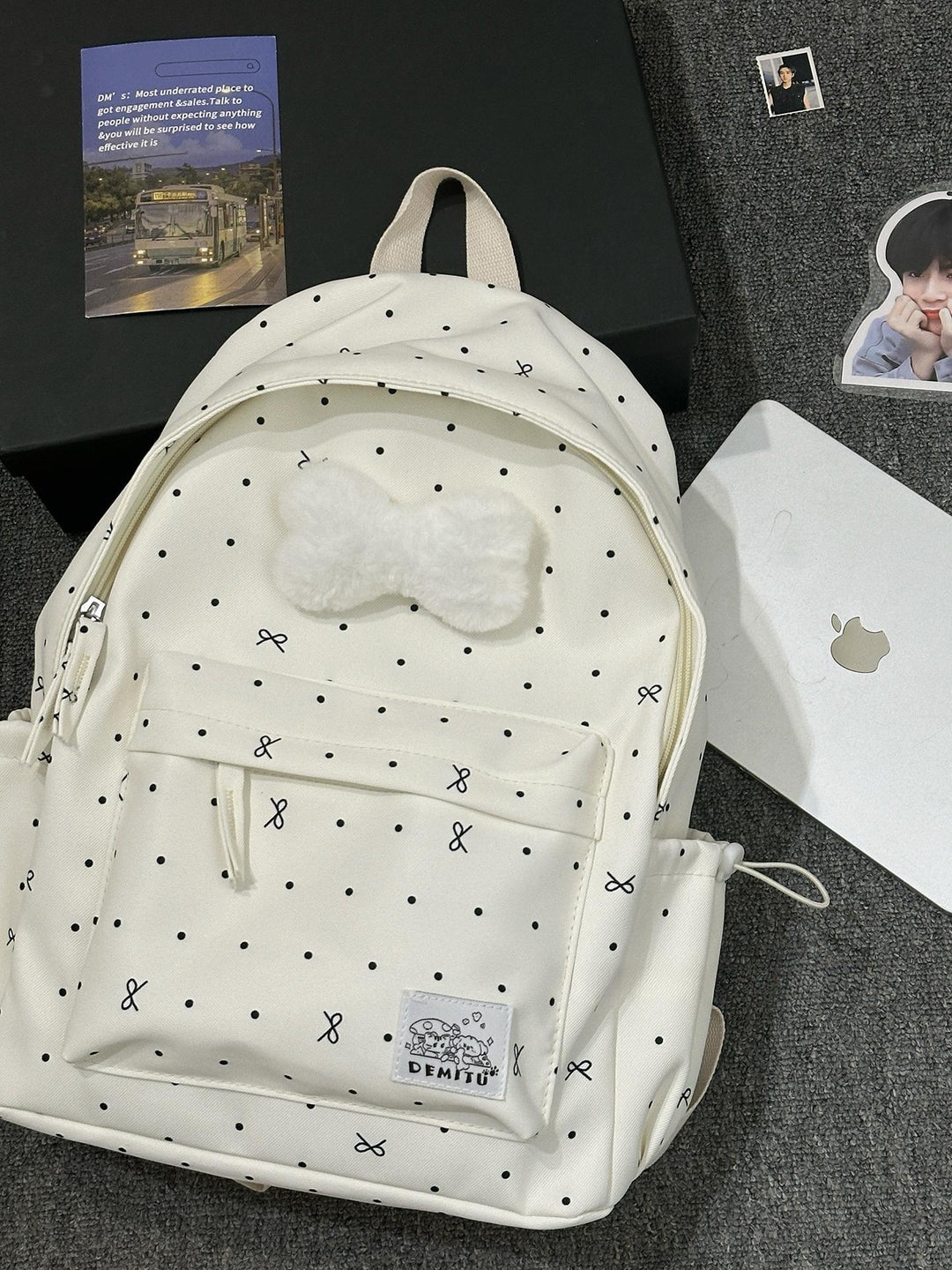 Playful Polka Dot Backpack Bowlift