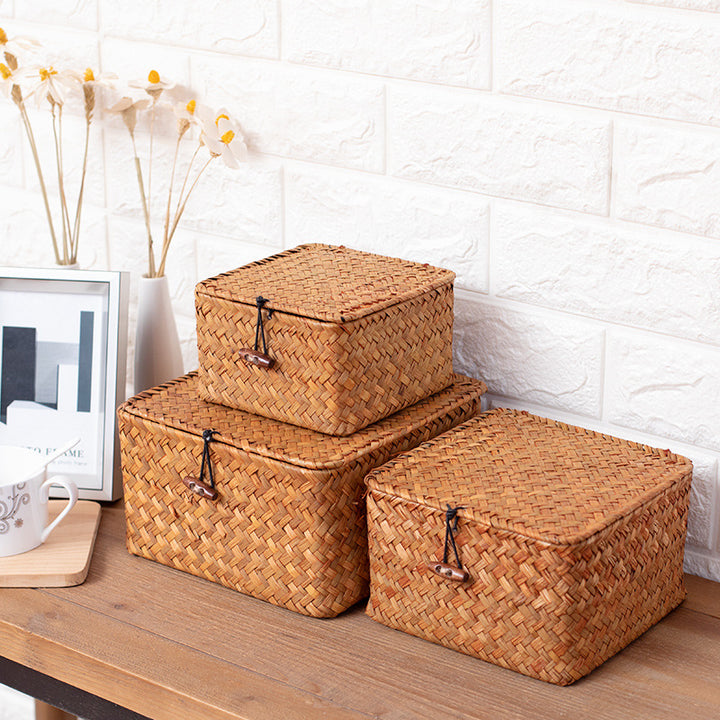 Handmade Woven Storage Cube Bowlift