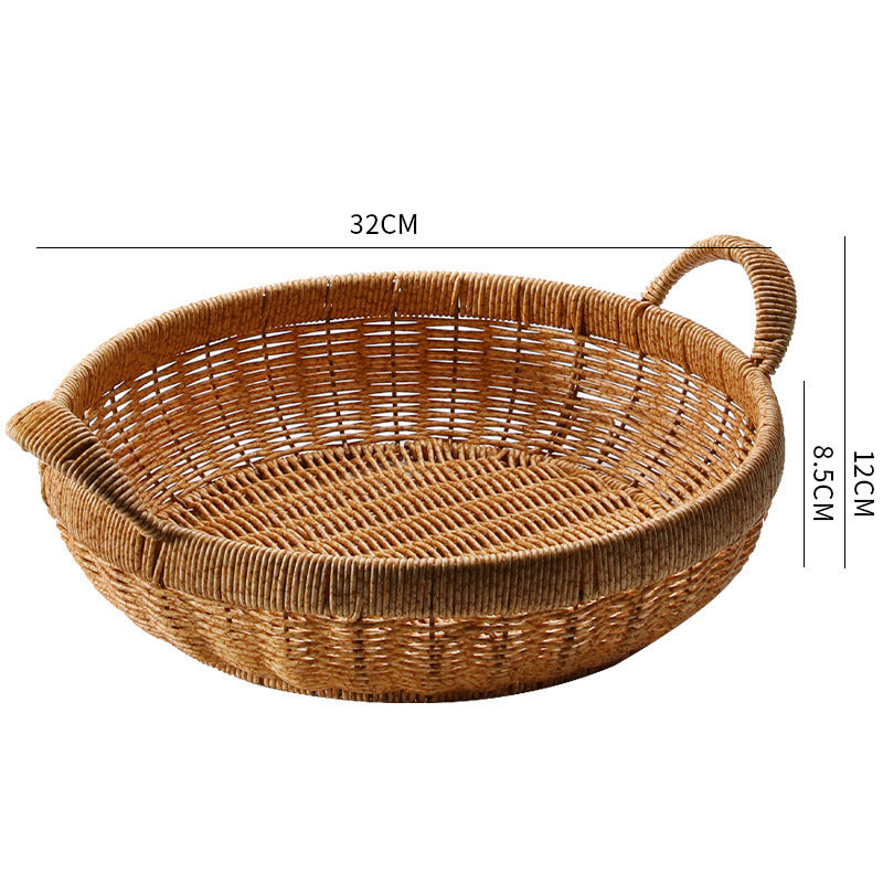 Handcrafted Wicker Storage Basket Bowlift