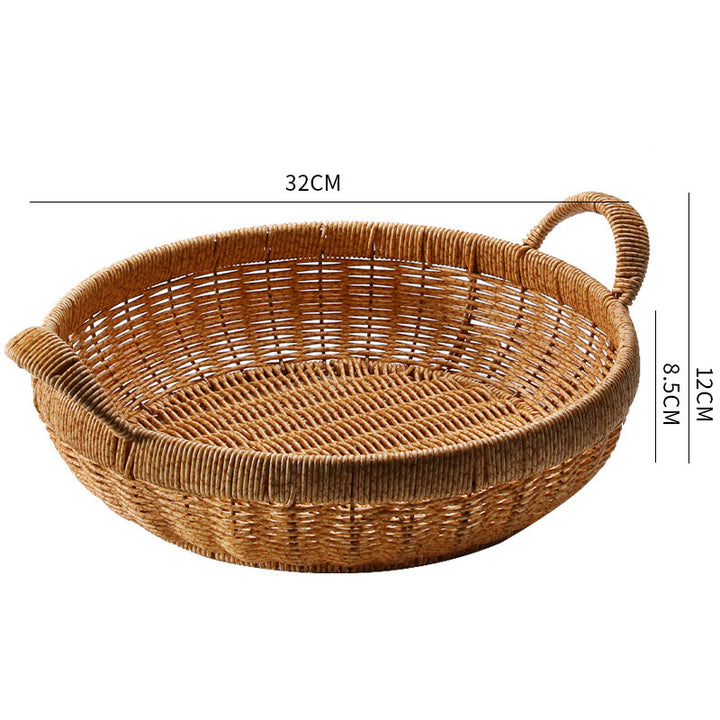 Handcrafted Wicker Storage Basket Bowlift
