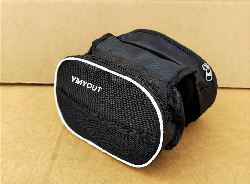 compact bicycle handlebar storage bag with waterproof oxford fabric and front mesh pocket Bowlift