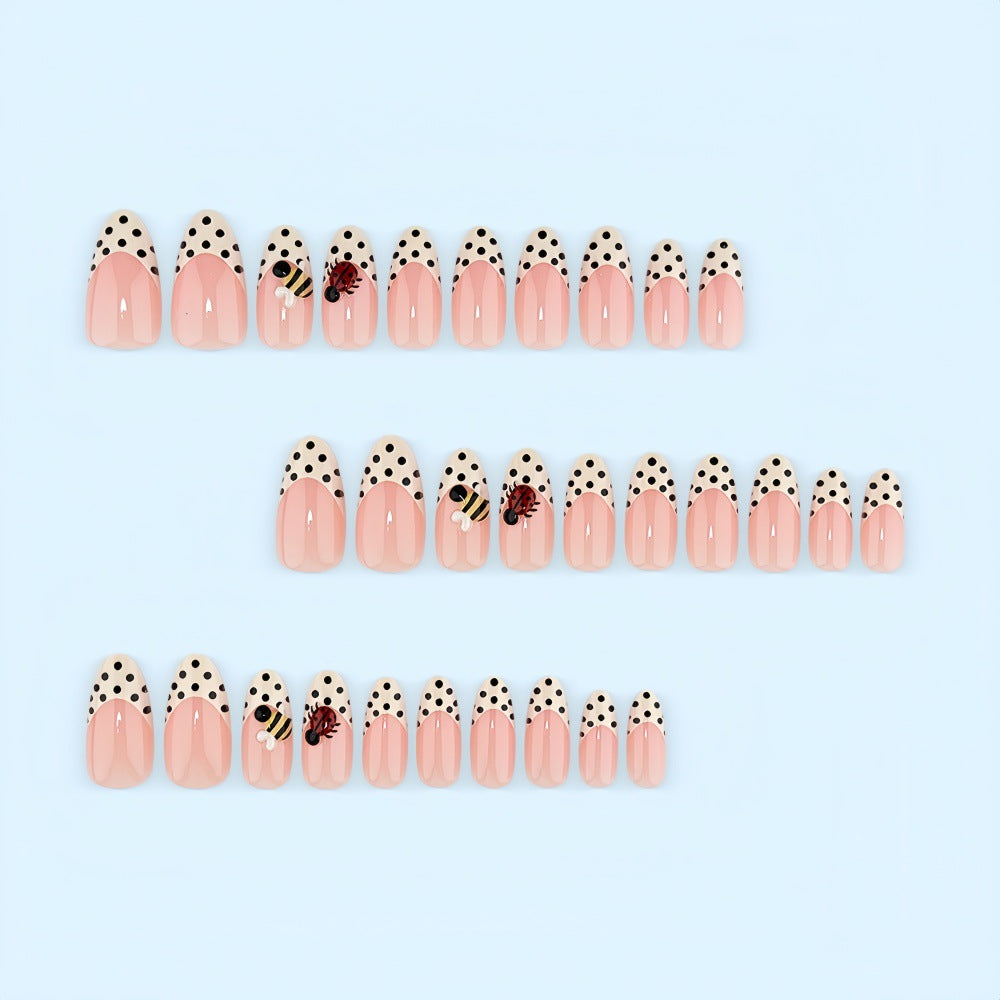 Nail Art Set with playful insect designs and polka dots Bowlift