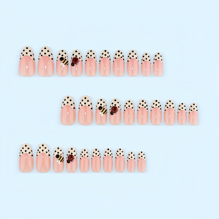 Nail Art Set with playful insect designs and polka dots Bowlift
