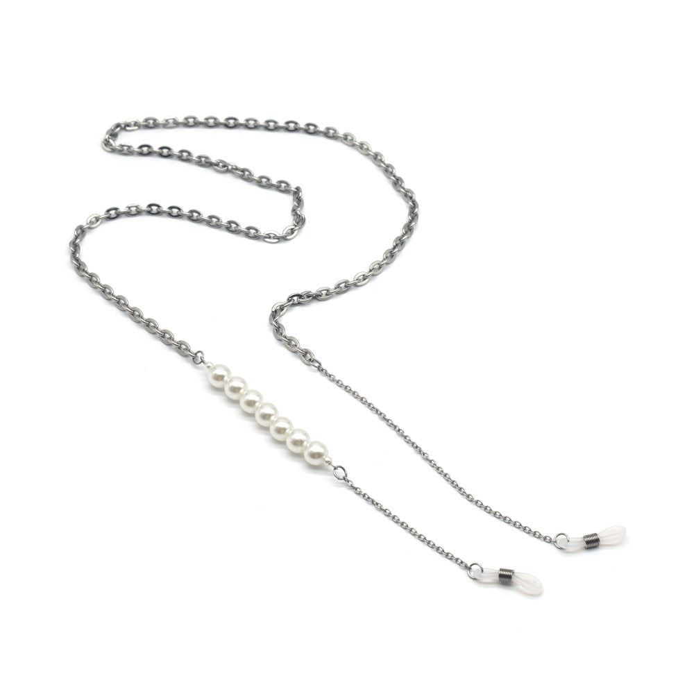 Elegant Pearl Bead Eyewear Holder Chain Bowlift