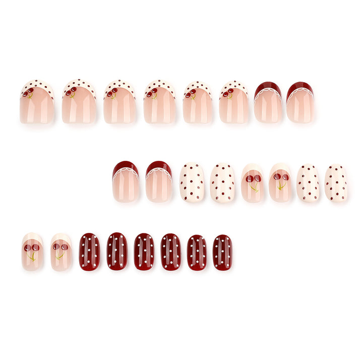 Artful Nail Art with Cherry Design Bowlift