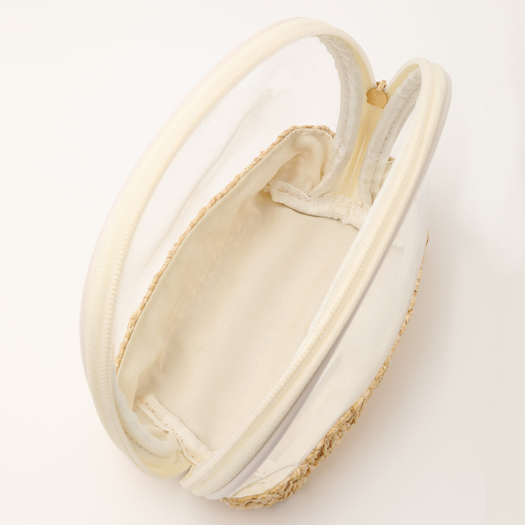Transparent cosmetic bag with colorful bottom Bowlift