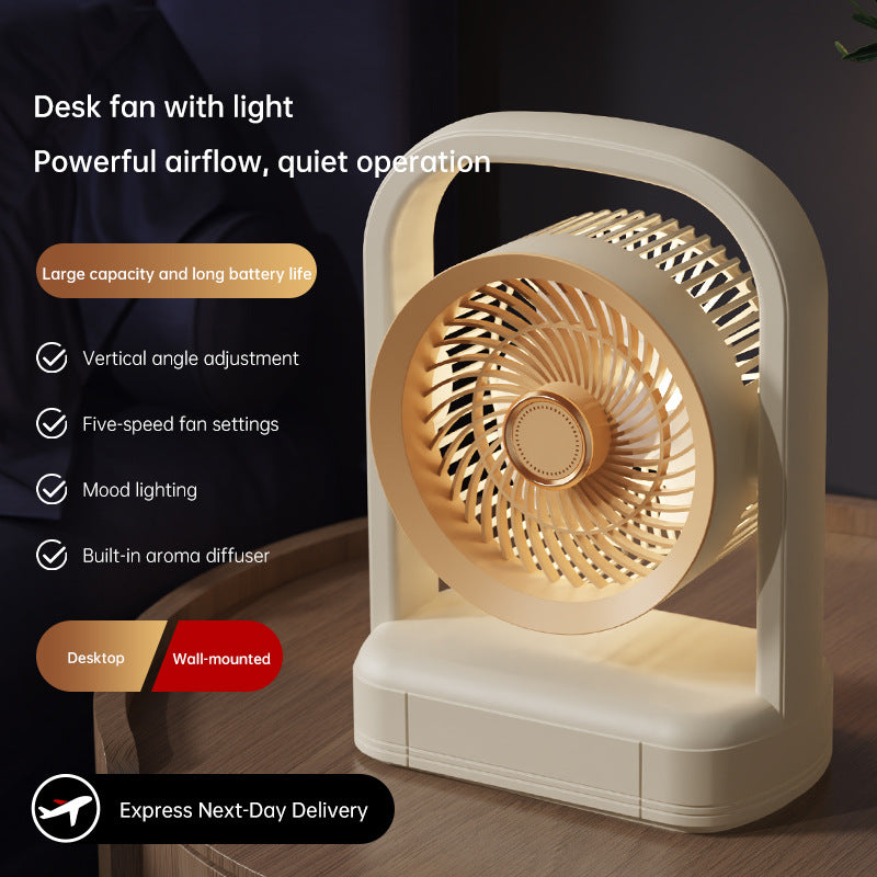 Unisex Portable Rechargeable Desk Fan Bowlift