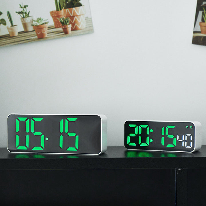 Digital Alarm Clock with Large LED Display and Dual Alarm Function Bowlift
