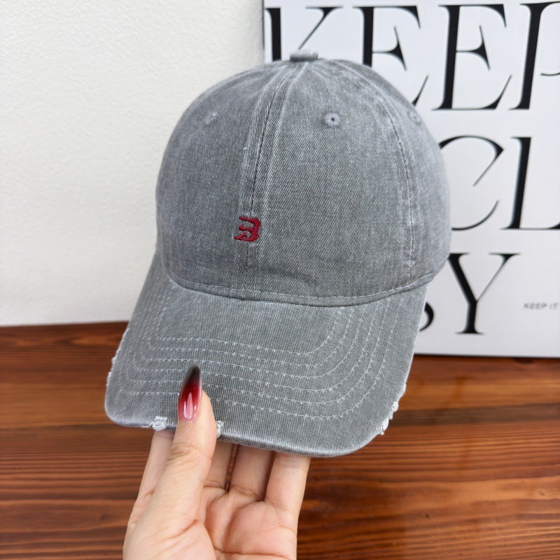 Unisex Distressed Cotton Baseball Cap Bowlift 1784083761