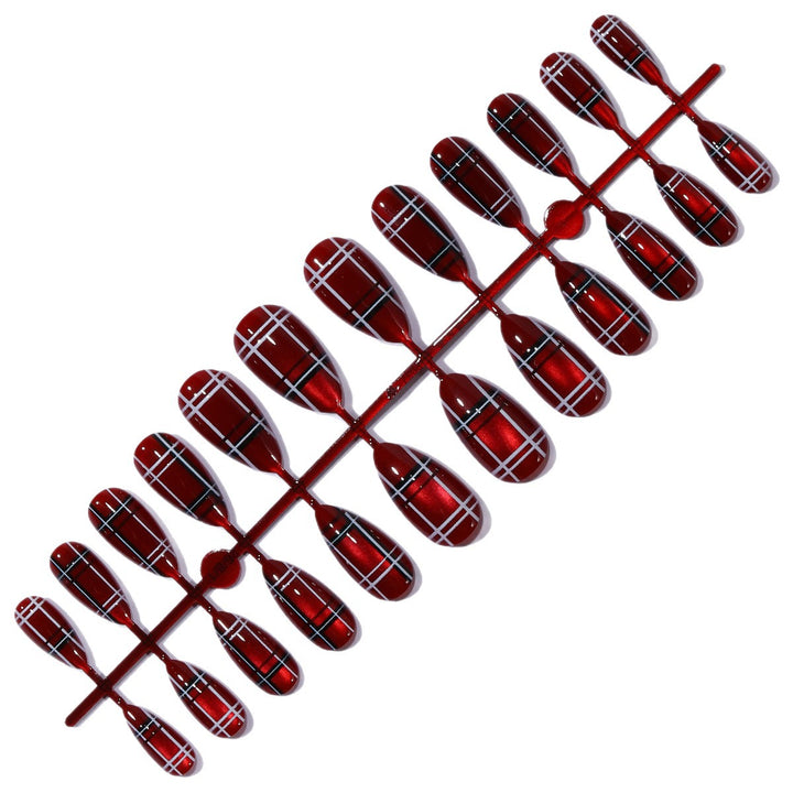 Trendy Plaid Nail Art Extensions Bowlift