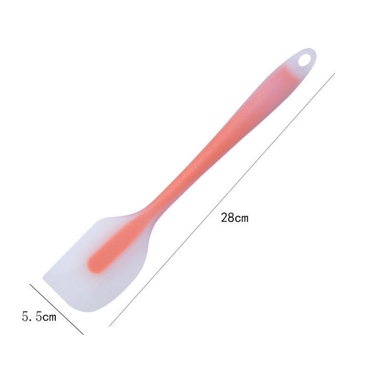 Heat-Resistant Long-Handle Silicone Spatula Scraper with Flexible Rounded Head Bowlift