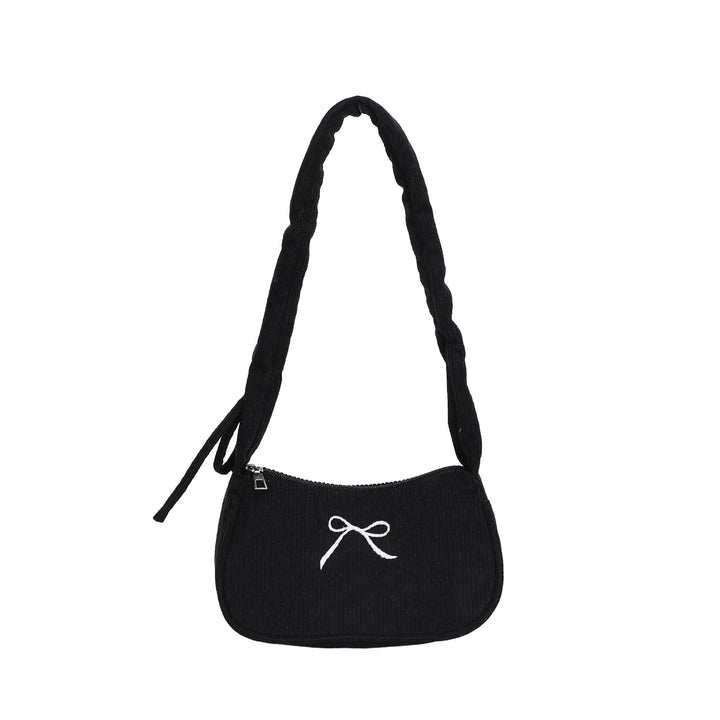 WoElegant Textured Corduroy Crossbody Bag Bowlift