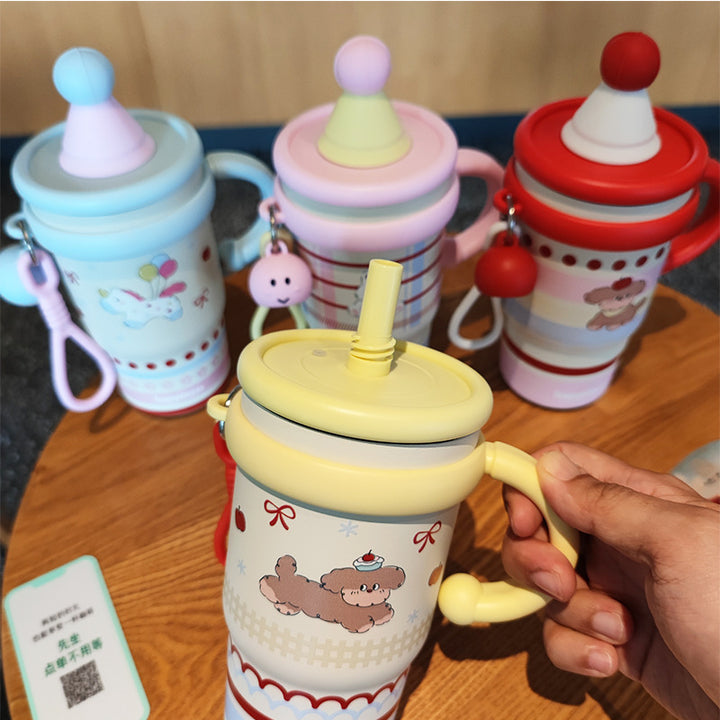 Ladies creative drinking cup with practical flip lid Bowlift