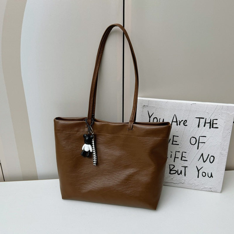 Chic Faux Leather Tote Bag Bowlift