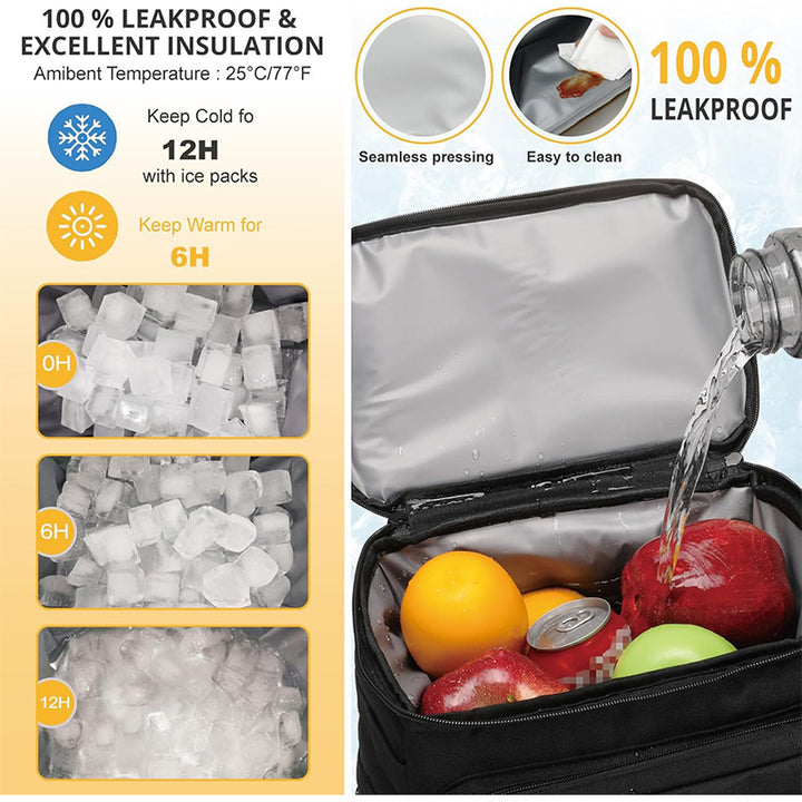 Multifunctional Insulated Backpack with Beverage Compartment Bowlift
