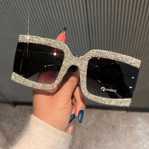 Women's sunglasses with rhinestone decorated frame Bowlift