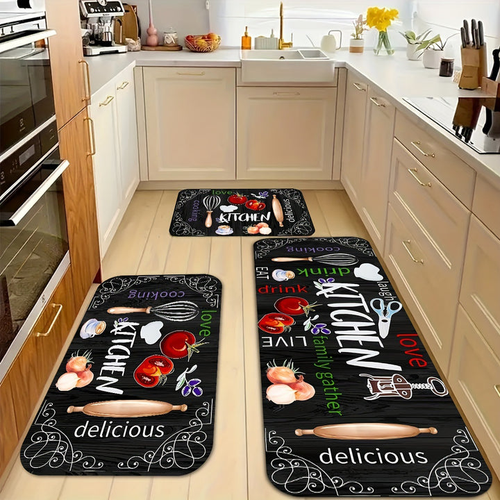 Money-Themed Anti-Fatigue Kitchen Mat