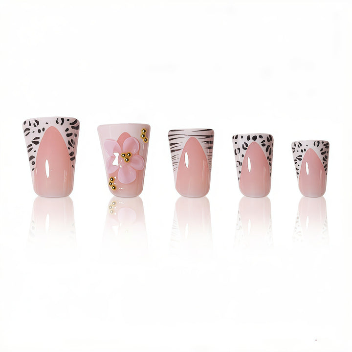 Artistic Floral-Enhanced Press-On Nails Bowlift