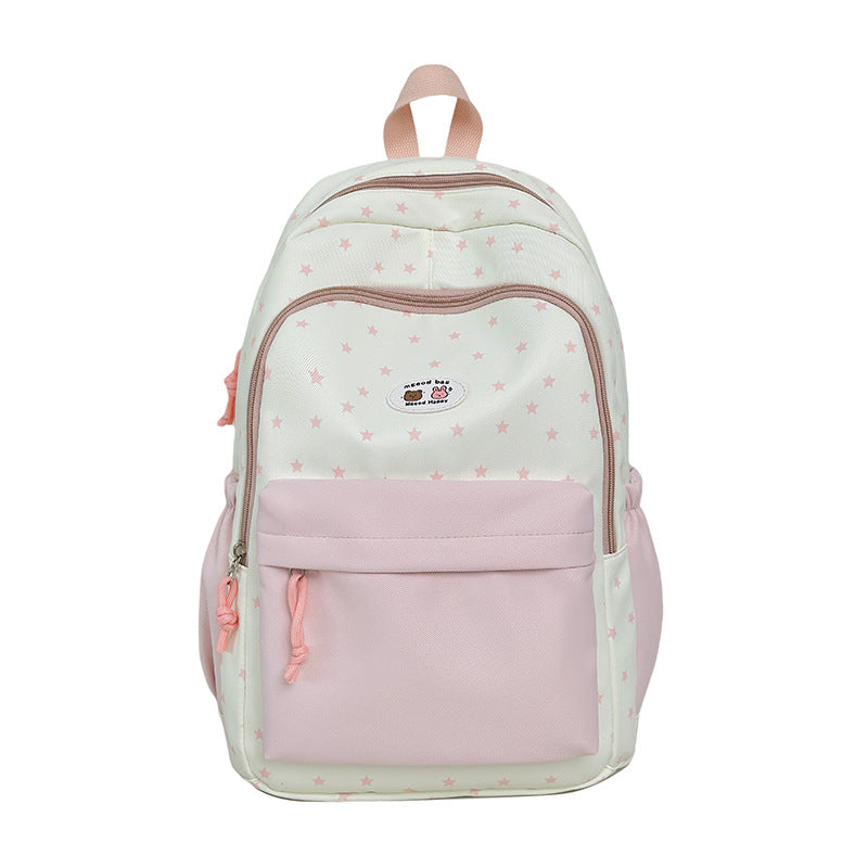 Star-Print Multi-Pocket Backpack Bowlift
