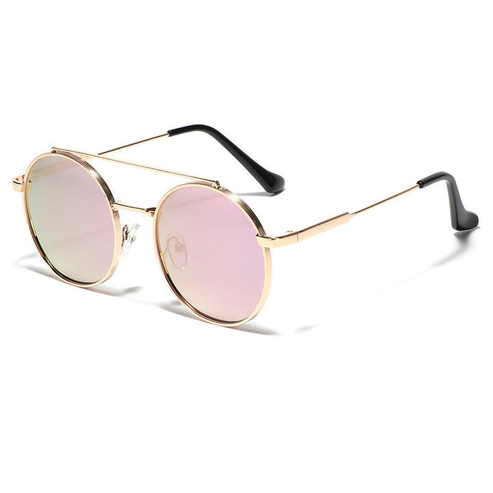 Women's round sunglasses with stylish metal frame Bowlift