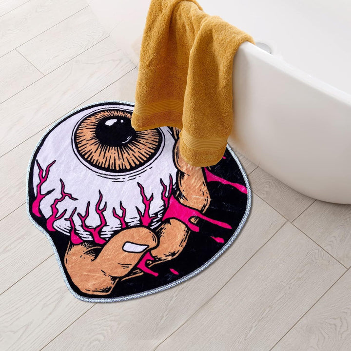 Ghost-Themed Plush Bath Mat Bowlift