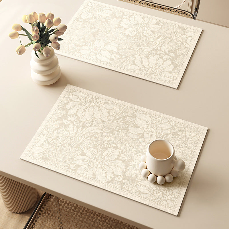 Elegant Floral Pattern Dining Placemats Bowlift