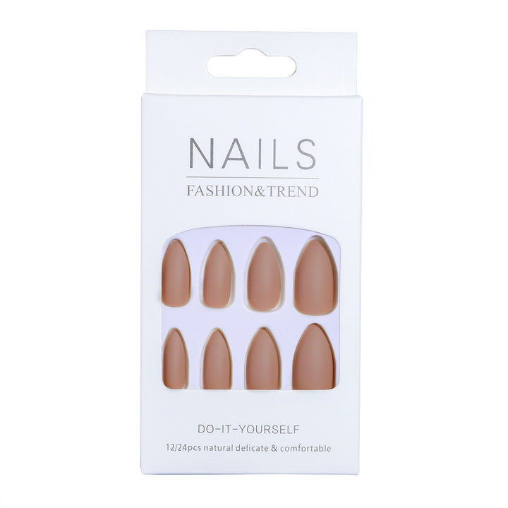 Matte Almond-Shaped Press-On Nail Tips Bowlift