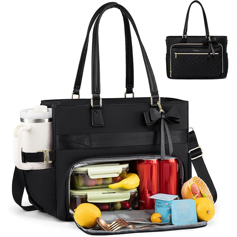Fashionable tote bag with stylish compartments Bowlift