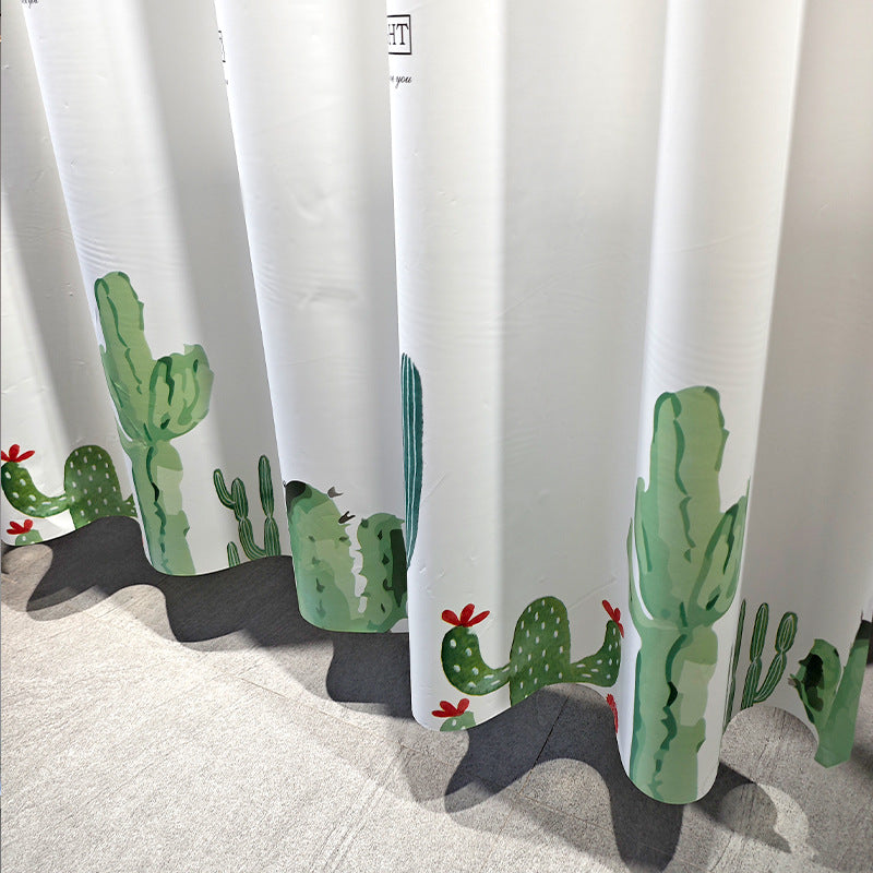 Tropical Garden Themed Shower Curtain Bowlift