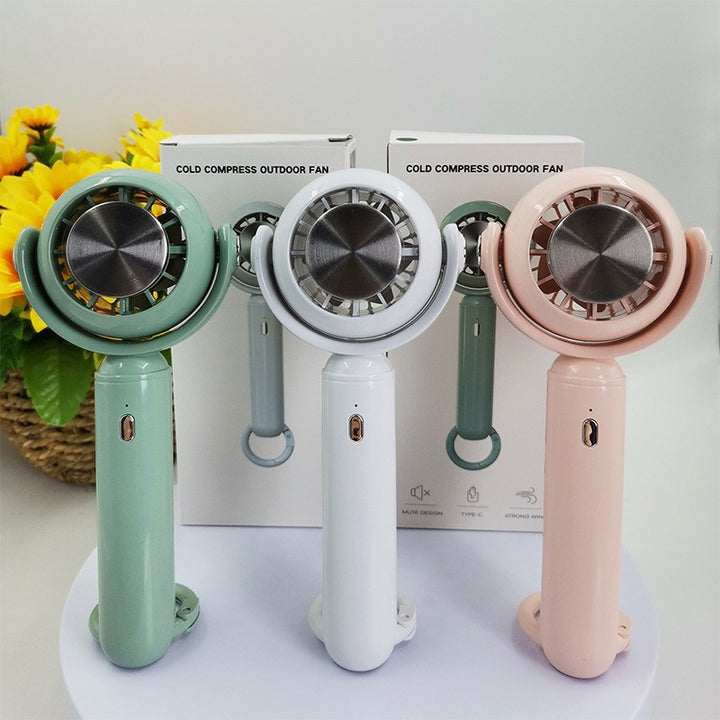 Ladies Portable Hand Fan with Flexible Tilt Adjustment Bowlift