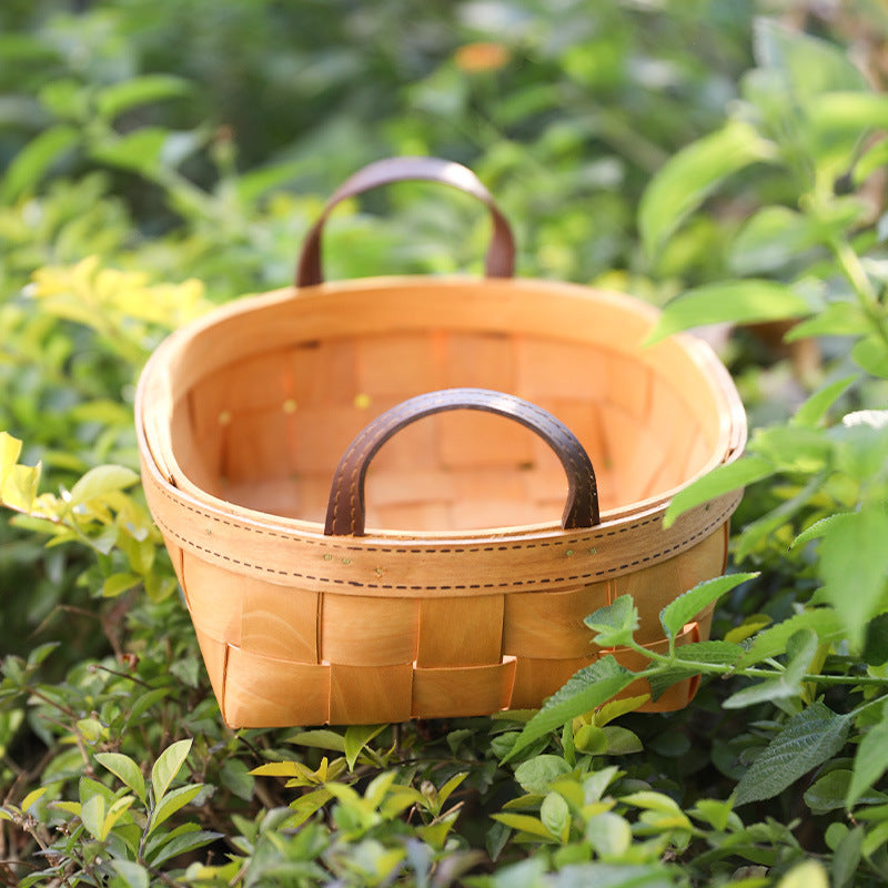Unisex Handwoven Basket with Practical Carry Handle Bowlift