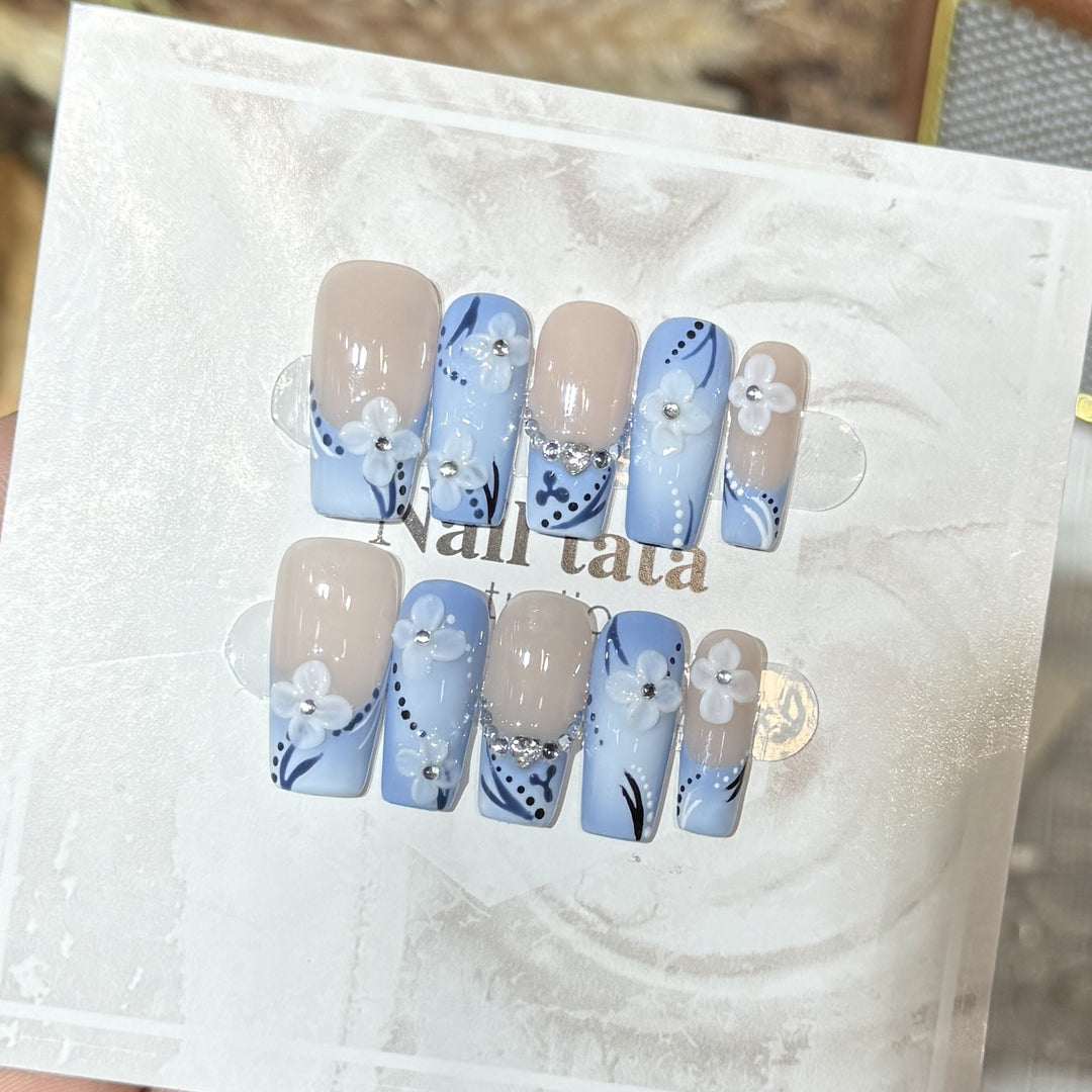 Reusable Press-On Nail Set Bowlift
