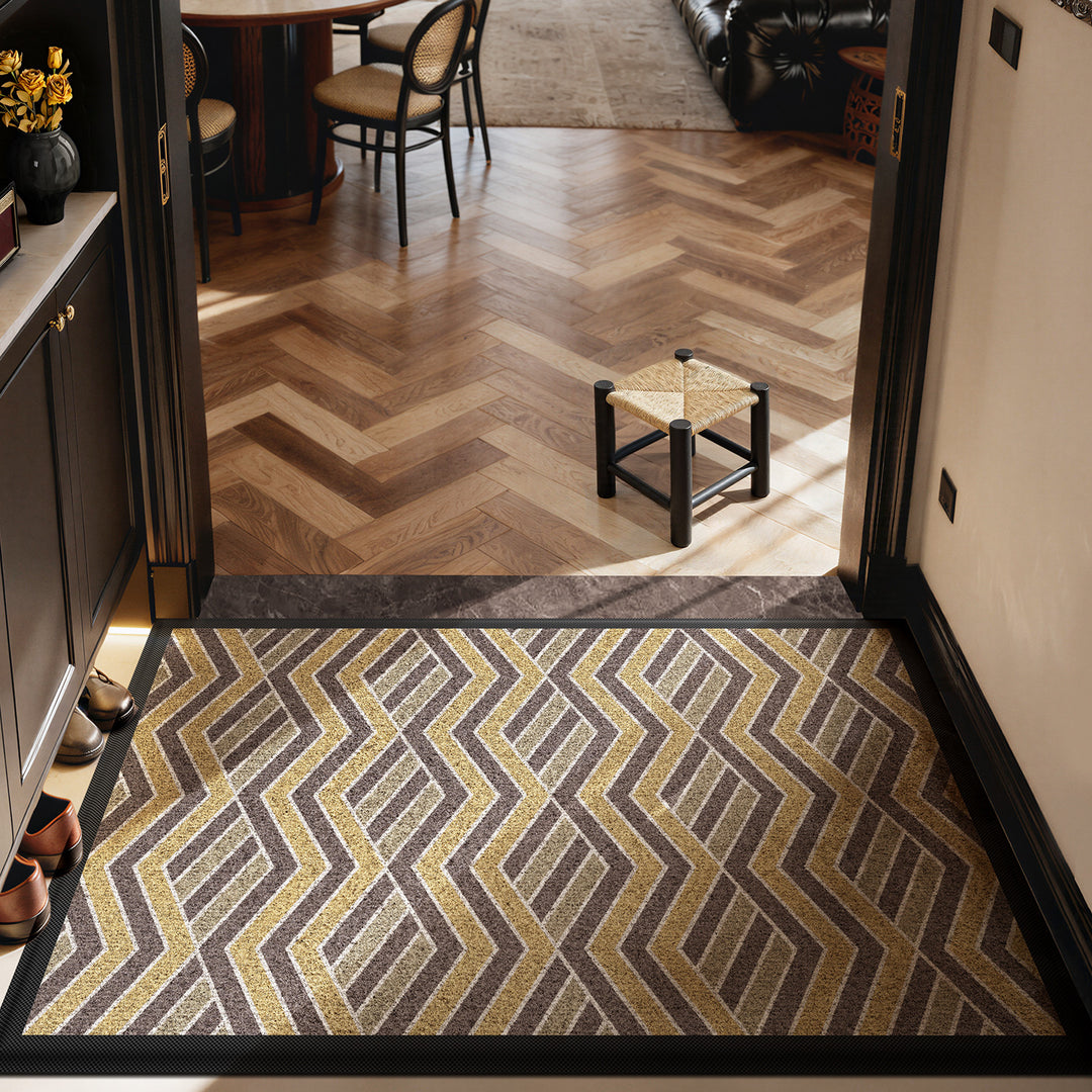 Textured Geometric Entrance Mat Bowlift