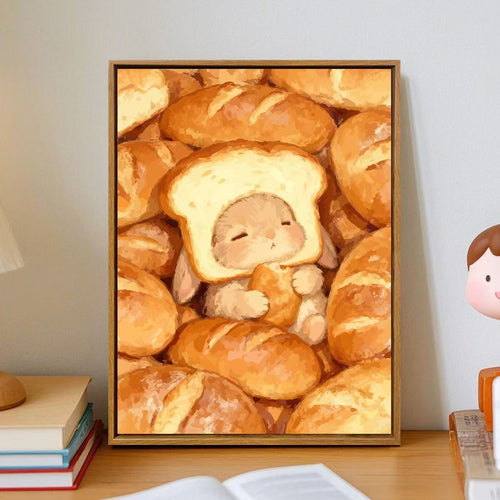 Cozy Cartoon Bunny Wall Art Bowlift