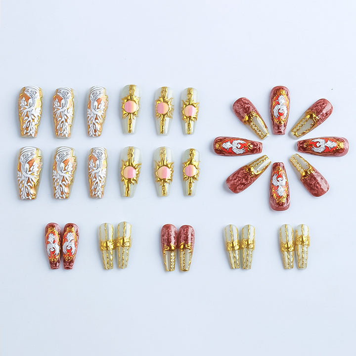 Artistic Decorative Press-On Nails Bowlift