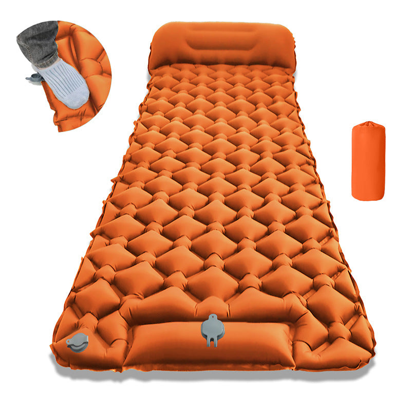 Air Mattress With Integrated Headrest And Comfortable Valve System Bowlift