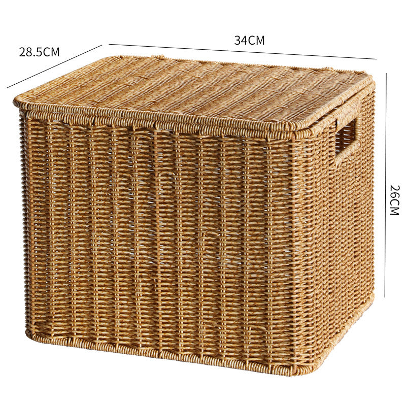 Handcrafted Rectangular Wicker Storage Box Bowlift