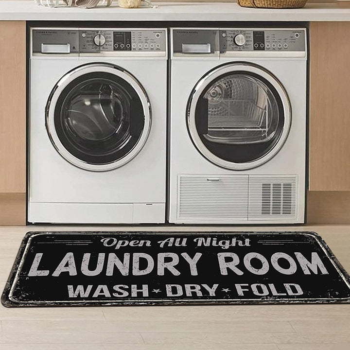 Vintage-Inspired Laundry Room Mat