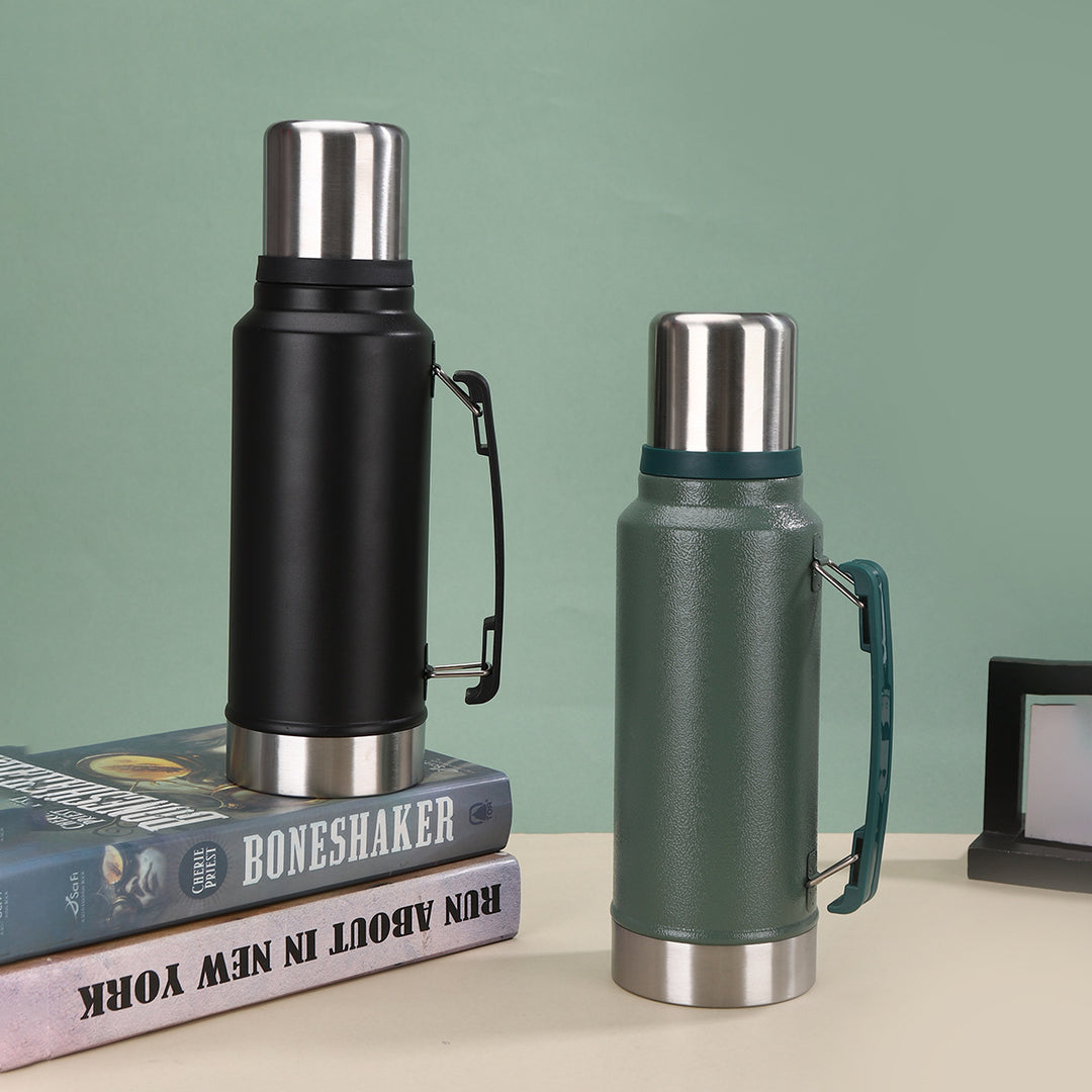 Unisex Insulated Stainless Steel Water Bottle with Carrying Handle Bowlift