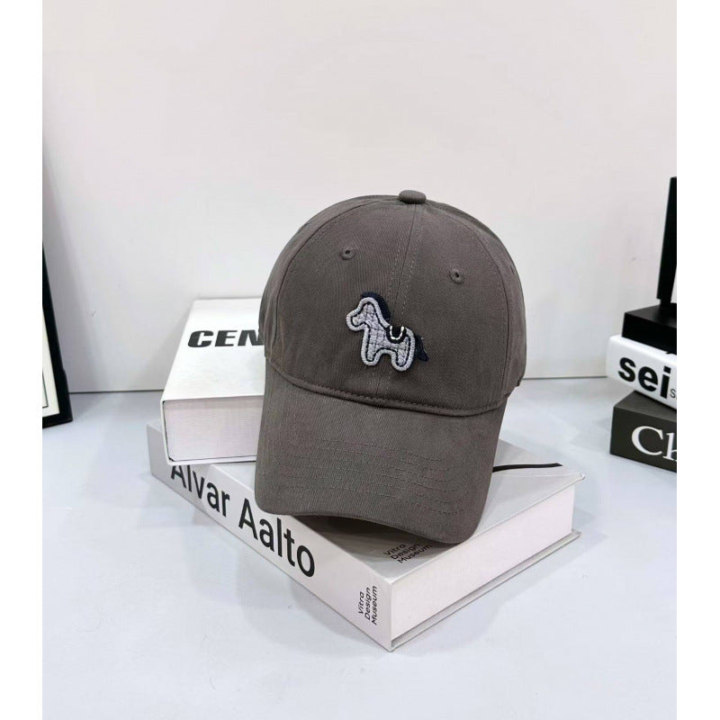 Women's Playful Embroidered Pony Baseball Cap Bowlift