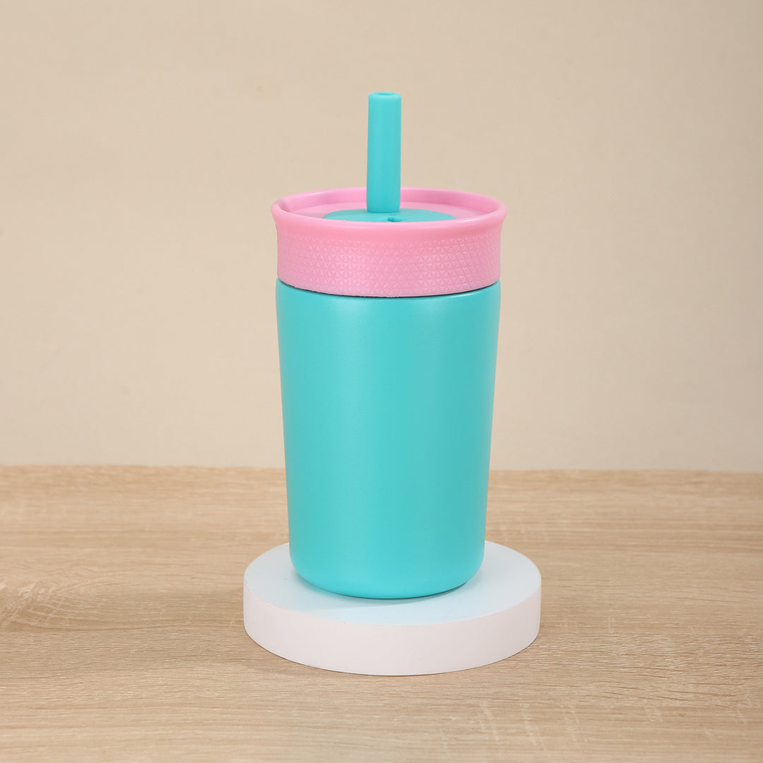 Ladies Insulated Drinking Bottle with Silicone Lid and Straw Bowlift