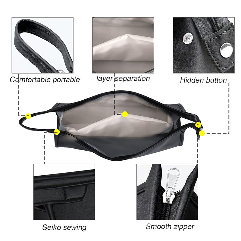 Cosmetic organizer bag for hair dryers and styling tools Bowlift