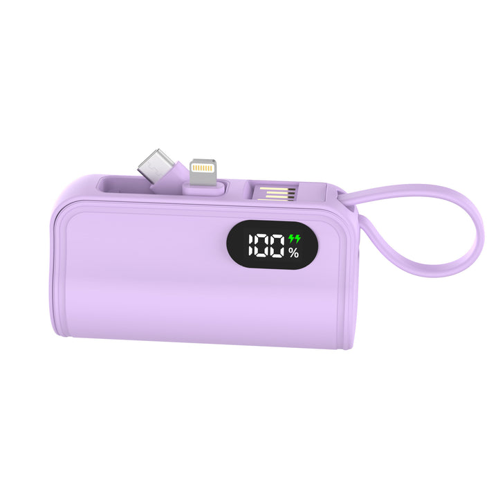 Portable power bank with multifunctional charging cable and digital display Bowlift