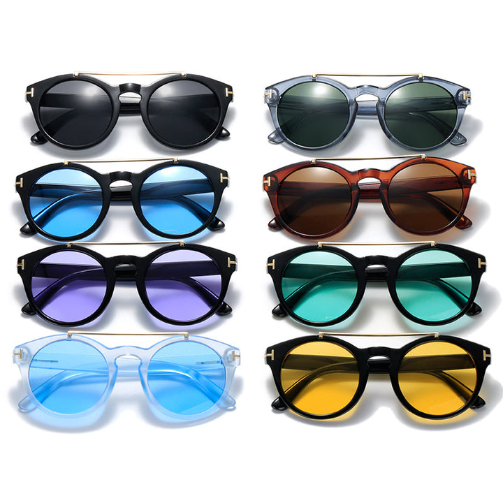 Ladies fashionable sunglasses with elegant round lenses Bowlift