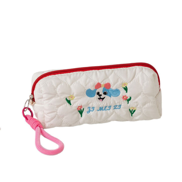 Quilted Cartoon Dog Pencil Case Bowlift