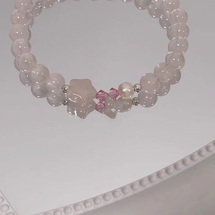 Elegant Rose Quartz Stretch Bracelet Bowlift